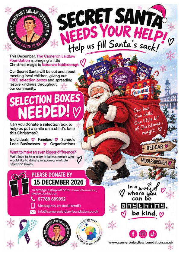 Secret Santa Christmas Appeal collecting selection boxes and sweets